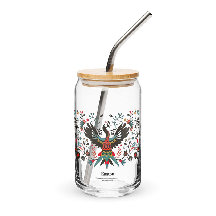 Easton Exclusive Name Art Piece Can-Shaped Glass Home Office Work Mexican Spanish Pride Gift Cup One-Of-A-Kind Calligraphy Glass | E22 Mexicada 16 oz With Lid & Straw