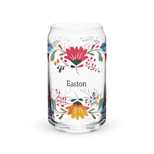 Easton Exclusive Name Art Piece Can-Shaped Glass Home Office Work Mexican Spanish Pride Gift Cup One-Of-A-Kind Calligraphy Glass | E24 Mexicada 16 oz (No Lid No Straw)