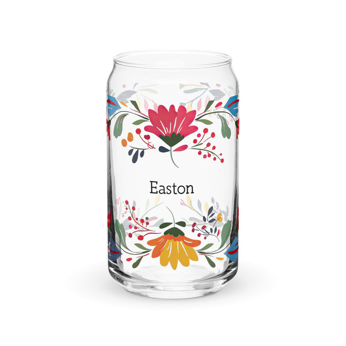 Easton Exclusive Name Art Piece Can-Shaped Glass Home Office Work Mexican Spanish Pride Gift Cup One-Of-A-Kind Calligraphy Glass | E24 Mexicada 16 oz (No Lid No Straw)