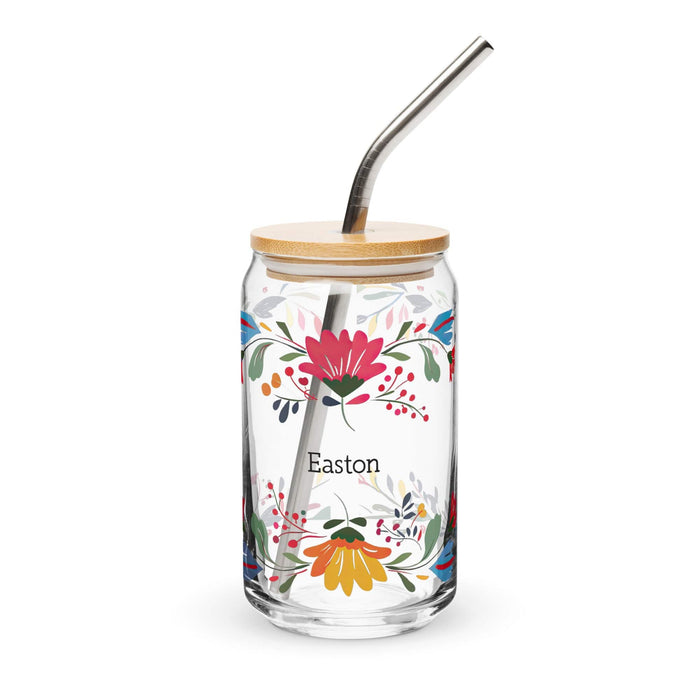 Easton Exclusive Name Art Piece Can-Shaped Glass Home Office Work Mexican Spanish Pride Gift Cup One-Of-A-Kind Calligraphy Glass | E24 Mexicada 16 oz With Lid & Straw