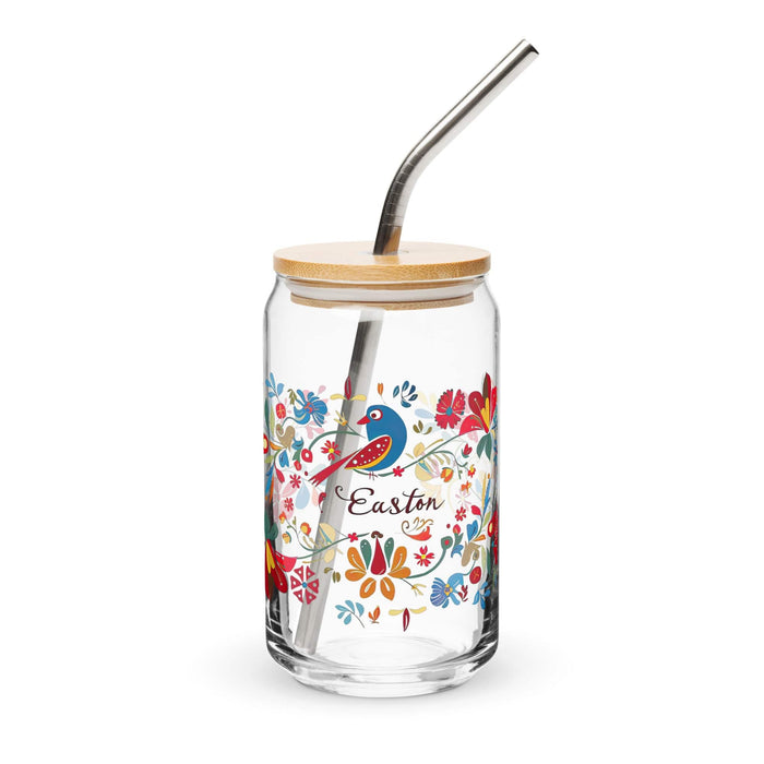 Easton Exclusive Name Art Piece Can-Shaped Glass Home Office Work Mexican Spanish Pride Gift Cup One-Of-A-Kind Calligraphy Glass | E4 Mexicada 16 oz With Lid & Straw