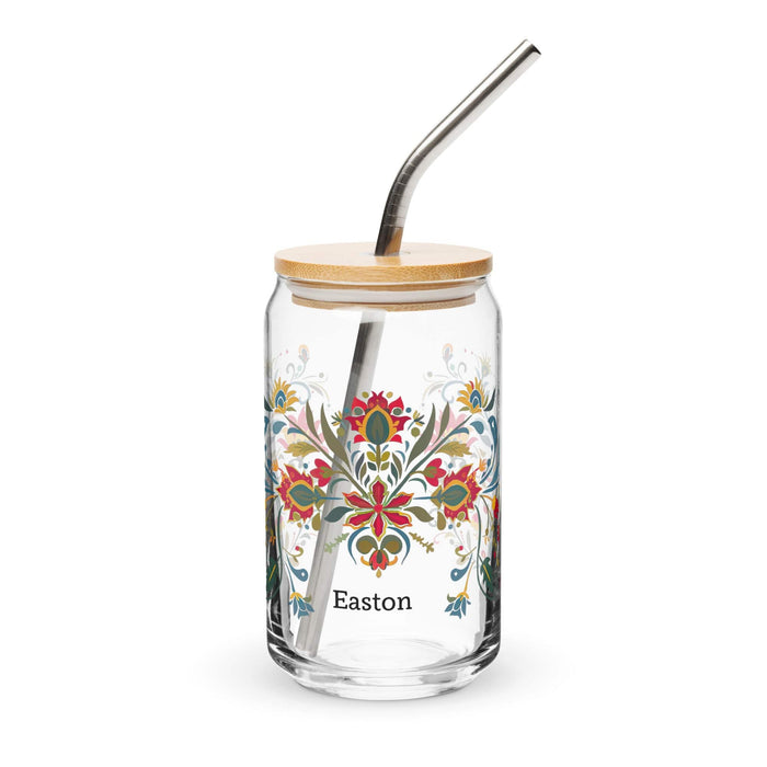 Easton Exclusive Name Art Piece Can-Shaped Glass Home Office Work Mexican Spanish Pride Gift Cup One-Of-A-Kind Calligraphy Glass | E6 Mexicada 16 oz With Lid & Straw