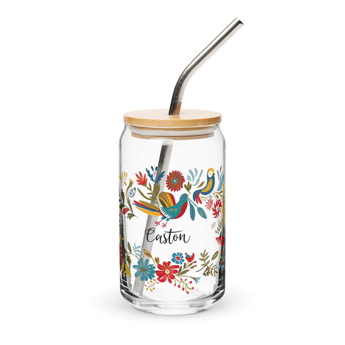 Easton Exclusive Name Art Piece Can-Shaped Glass Home Office Work Mexican Spanish Pride Gift Cup One-Of-A-Kind Calligraphy Glass | E7 Mexicada 16 oz With Lid & Straw