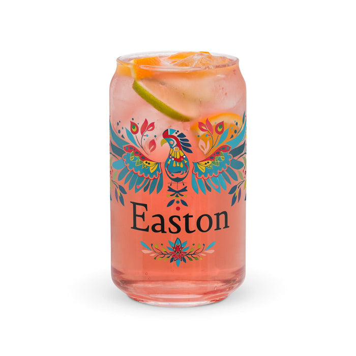 Easton Exclusive Name Art Piece Can-Shaped Glass Home Office Work Mexican Spanish Pride Gift Cup One-Of-A-Kind Calligraphy Glass | E8 Mexicada