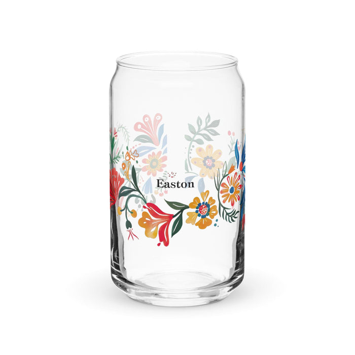 Easton Exclusive Name Art Piece Can-Shaped Glass Home Office Work Mexican Spanish Pride Gift Cup One-Of-A-Kind Calligraphy Glass | E9 Mexicada 16 oz (No Lid No Straw)