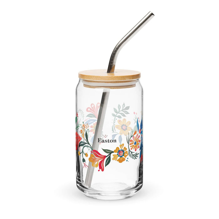 Easton Exclusive Name Art Piece Can-Shaped Glass Home Office Work Mexican Spanish Pride Gift Cup One-Of-A-Kind Calligraphy Glass | E9 Mexicada 16 oz With Lid & Straw