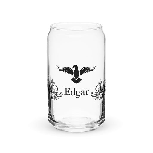 Edgar Exclusive Name Art Piece Can-Shaped Glass Home Office Work Mexican Spanish Pride Gift Cup One-Of-A-Kind Calligraphy Glass | E13 Mexicada 16 oz (No Lid No Straw)