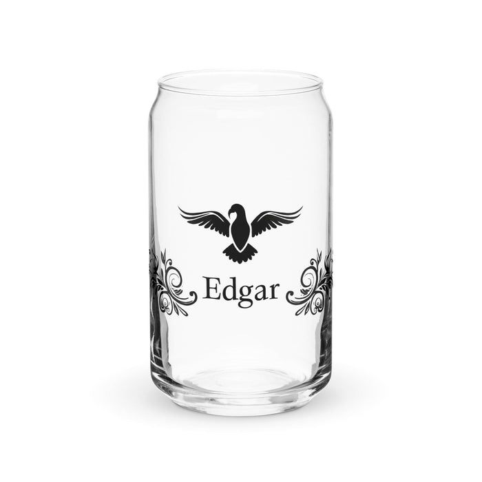 Edgar Exclusive Name Art Piece Can-Shaped Glass Home Office Work Mexican Spanish Pride Gift Cup One-Of-A-Kind Calligraphy Glass | E13 Mexicada 16 oz (No Lid No Straw)