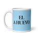 El A Huevo The Hell Yeah Funny Home Office Work Coffee Mug Mexican Spanish Pride Gift White Glossy Cup Sky Blue Card Mug Mexicada