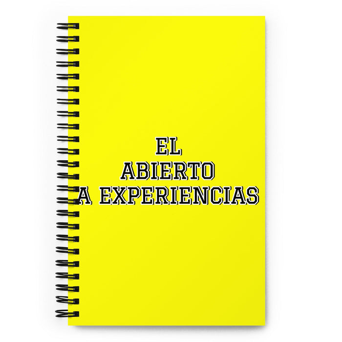 El Abierto A Experiencias The Open To Experiences | Yellow Spiral Notebook, 140 Dotted Sheets | Funny Gift Idea Home Office Work | Mexican Spanish Pride Gift Mexicada