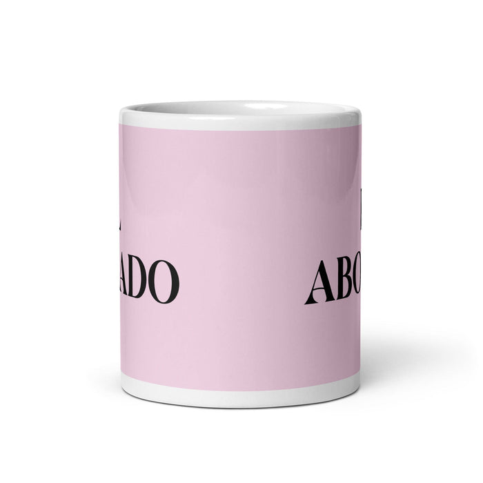 El Abogado The Lawyer Funny Home Office Work Coffee Mug Mexican Spanish Pride Gift White Glossy Cup Light Pink Card Mug Mexicada