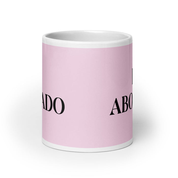 El Abogado The Lawyer Funny Home Office Work Coffee Mug Mexican Spanish Pride Gift White Glossy Cup Light Pink Card Mug Mexicada