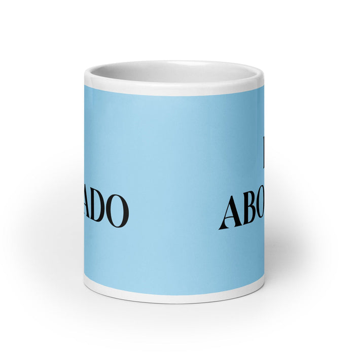 El Abogado The Lawyer Funny Home Office Work Coffee Mug Mexican Spanish Pride Gift White Glossy Cup Sky Blue Card Mug Mexicada