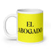 El Abogado The Lawyer Funny Home Office Work Coffee Mug Mexican Spanish Pride Gift White Glossy Cup Yellow Card Mug Mexicada