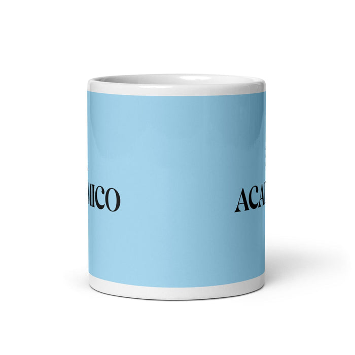 El Académico The Academic Funny Home Office Work Coffee Mug Mexican Spanish Pride Gift White Glossy Cup Sky Blue Card Mug Mexicada