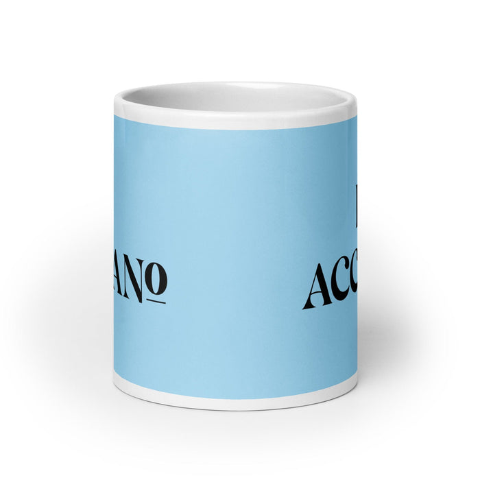 El Accrano The Accra Resident Funny Home Office Work Coffee Mug Mexican Spanish Pride Gift White Glossy Cup Sky Blue Card Mug Mexicada