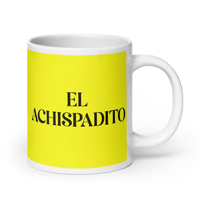 El Achispadito The Tipsy One Funny Home Office Work Coffee Mug Mexican Spanish Pride Gift White Glossy Cup Yellow Card Mug Mexicada 20 oz