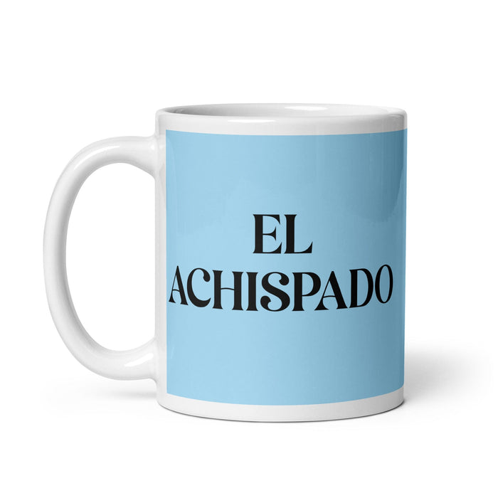 El Achispado The Tipsy One Funny Home Office Work Coffee Mug Mexican Spanish Pride Gift White Glossy Cup Sky Blue Card Mug Mexicada