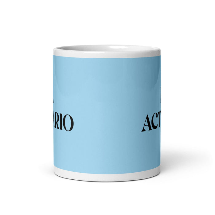 El Actuario The Actuary Funny Home Office Work Coffee Mug Mexican Spanish Pride Gift White Glossy Cup Sky Blue Card Mug Mexicada