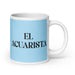 El Acuarista The Aquarist Funny Home Office Work Coffee Mug Mexican Spanish Pride Gift White Glossy Cup Sky Blue Card Mug Mexicada 20 oz