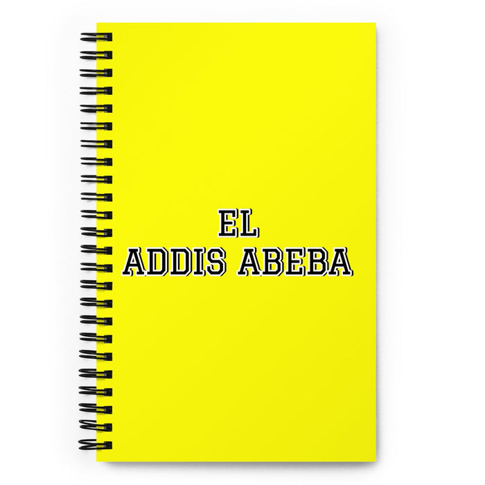 El Addis Abeba The Addis Ababa Resident | Yellow Spiral Notebook, 140 Dotted Sheets | Funny Gift Idea Home Office Work | Mexican Spanish Pride Gift Mexicada