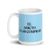 El Adicto A Las Compras The Shopaholic Funny Home Office Work Coffee Mug Mexican Spanish Pride Gift White Glossy Cup Sky Blue Card Mug Mexicada