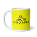 El Adicto A Las Compras The Shopaholic Funny Home Office Work Coffee Mug Mexican Spanish Pride Gift White Glossy Cup Yellow Card Mug Mexicada