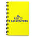 El Adicto A Las Compras The Shopaholic | Yellow Spiral Notebook, 140 Dotted Sheets | Funny Gift Idea Home Office Work | Mexican Spanish Pride Gift Mexicada