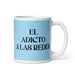 El Adicto A Las Redes The Social Media Addict Funny Home Office Work Coffee Mug Mexican Spanish Pride Gift White Glossy Cup Sky Blue Card Mug Mexicada 11 oz