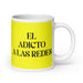 El Adicto A Las Redes The Social Media Addict Funny Home Office Work Coffee Mug Mexican Spanish Pride Gift White Glossy Cup Yellow Card Mug Mexicada 20 oz