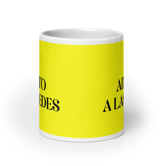 El Adicto A Las Redes The Social Media Addict Funny Home Office Work Coffee Mug Mexican Spanish Pride Gift White Glossy Cup Yellow Card Mug Mexicada