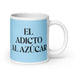 El Adicto Al Azúcar The Sugar Addict Funny Home Office Work Coffee Mug Mexican Spanish Pride Gift White Glossy Cup Sky Blue Card Mug Mexicada 20 oz