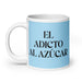 El Adicto Al Azúcar The Sugar Addict Funny Home Office Work Coffee Mug Mexican Spanish Pride Gift White Glossy Cup Sky Blue Card Mug Mexicada