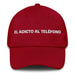 El Adicto Al Teléfono The Phone Addict Mexican Spanish Pride Gift Regalo Dad Hat Mexicada Cranberry