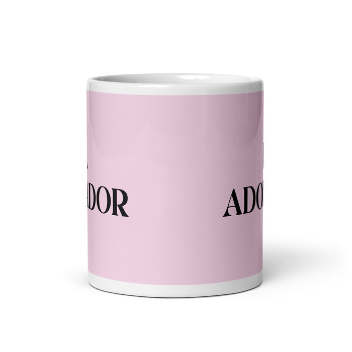 El Adorador The Worshiper Funny Home Office Work Coffee Mug Mexican Spanish Pride Gift White Glossy Cup Light Pink Card Mug Mexicada