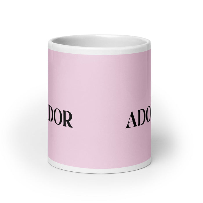 El Adorador The Worshiper Funny Home Office Work Coffee Mug Mexican Spanish Pride Gift White Glossy Cup Light Pink Card Mug Mexicada