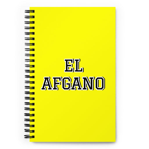 El Afgano The Afghan | Yellow Spiral Notebook, 140 Dotted Sheets | Funny Gift Idea Home Office Work | Mexican Spanish Pride Gift Mexicada