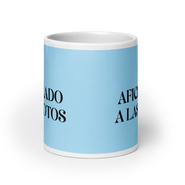 El Aficionado A Las Motos The Motorcycle Enthusiast Funny Home Office Work Coffee Mug Mexican Spanish Pride Gift White Glossy Cup Sky Blue Card Mug Mexicada