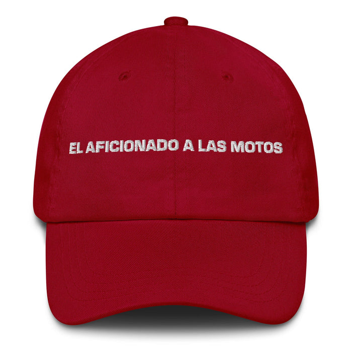 El Aficionado A Las Motos The Motorcycle Enthusiast Mexican Spanish Pride Gift Regalo Dad Hat Mexicada Cranberry