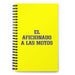 El Aficionado A Las Motos The Motorcycle Enthusiast | Yellow Spiral Notebook, 140 Dotted Sheets | Funny Gift Idea Home Office Work | Mexican Spanish Pride Gift Mexicada