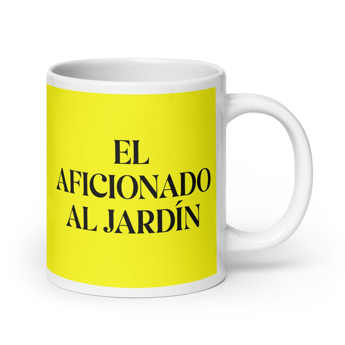 El Aficionado Al Jardín The Garden Enthusiast Funny Home Office Work Coffee Mug Mexican Spanish Pride Gift White Glossy Cup Yellow Card Mug Mexicada 20 oz