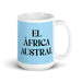 El África Austral The Southern African Funny Home Office Work Coffee Mug Mexican Spanish Pride Gift White Glossy Cup Sky Blue Card Mug Mexicada 15 oz