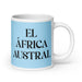 El África Austral The Southern African Funny Home Office Work Coffee Mug Mexican Spanish Pride Gift White Glossy Cup Sky Blue Card Mug Mexicada 20 oz