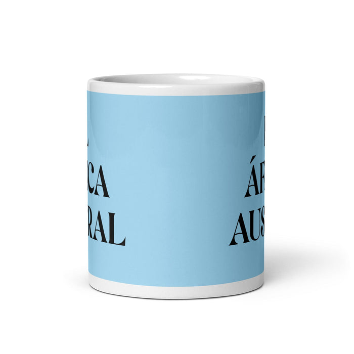 El África Austral The Southern African Funny Home Office Work Coffee Mug Mexican Spanish Pride Gift White Glossy Cup Sky Blue Card Mug Mexicada