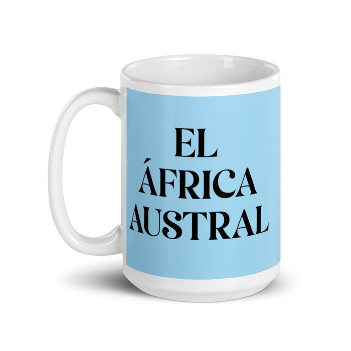 El África Austral The Southern African Funny Home Office Work Coffee Mug Mexican Spanish Pride Gift White Glossy Cup Sky Blue Card Mug Mexicada