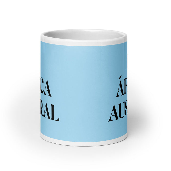 El África Austral The Southern African Funny Home Office Work Coffee Mug Mexican Spanish Pride Gift White Glossy Cup Sky Blue Card Mug Mexicada