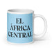 El África Central The Central African Funny Home Office Work Coffee Mug Mexican Spanish Pride Gift White Glossy Cup Sky Blue Card Mug Mexicada 20 oz