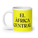 El África Central The Central African Funny Home Office Work Coffee Mug Mexican Spanish Pride Gift White Glossy Cup Yellow Card Mug Mexicada