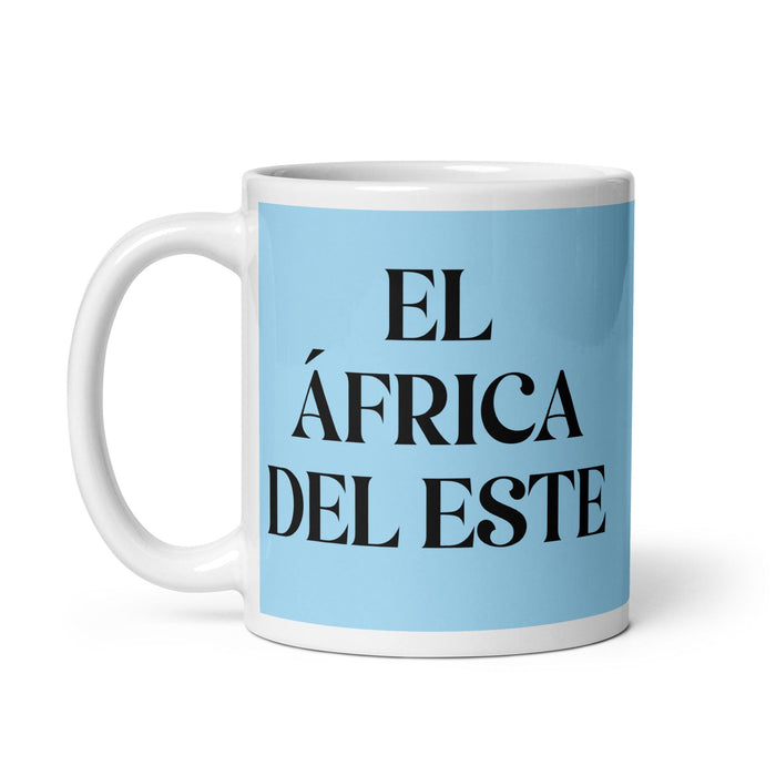 El África Del Este The East African Funny Home Office Work Coffee Mug Mexican Spanish Pride Gift White Glossy Cup Sky Blue Card Mug Mexicada