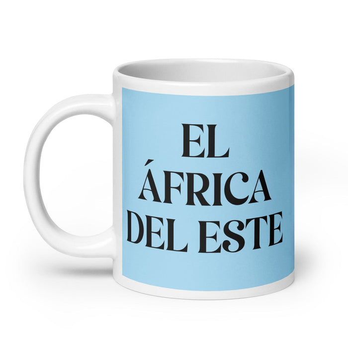 El África Del Este The East African Funny Home Office Work Coffee Mug Mexican Spanish Pride Gift White Glossy Cup Sky Blue Card Mug Mexicada